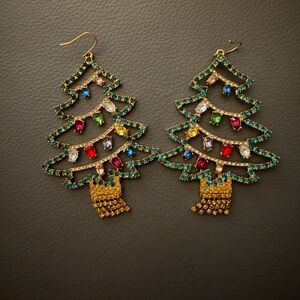 BaubleBar Christmas Tree Earrings